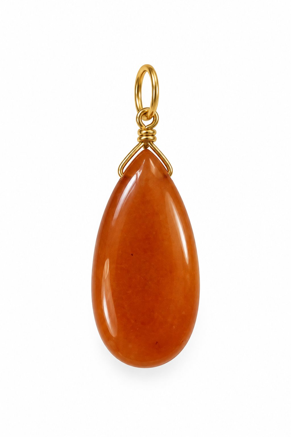 Elongated Carnelian Charm