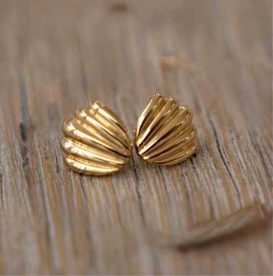 Small Vintage Shell Earrings