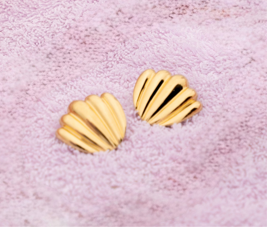 Large Vintage Shell Earrings