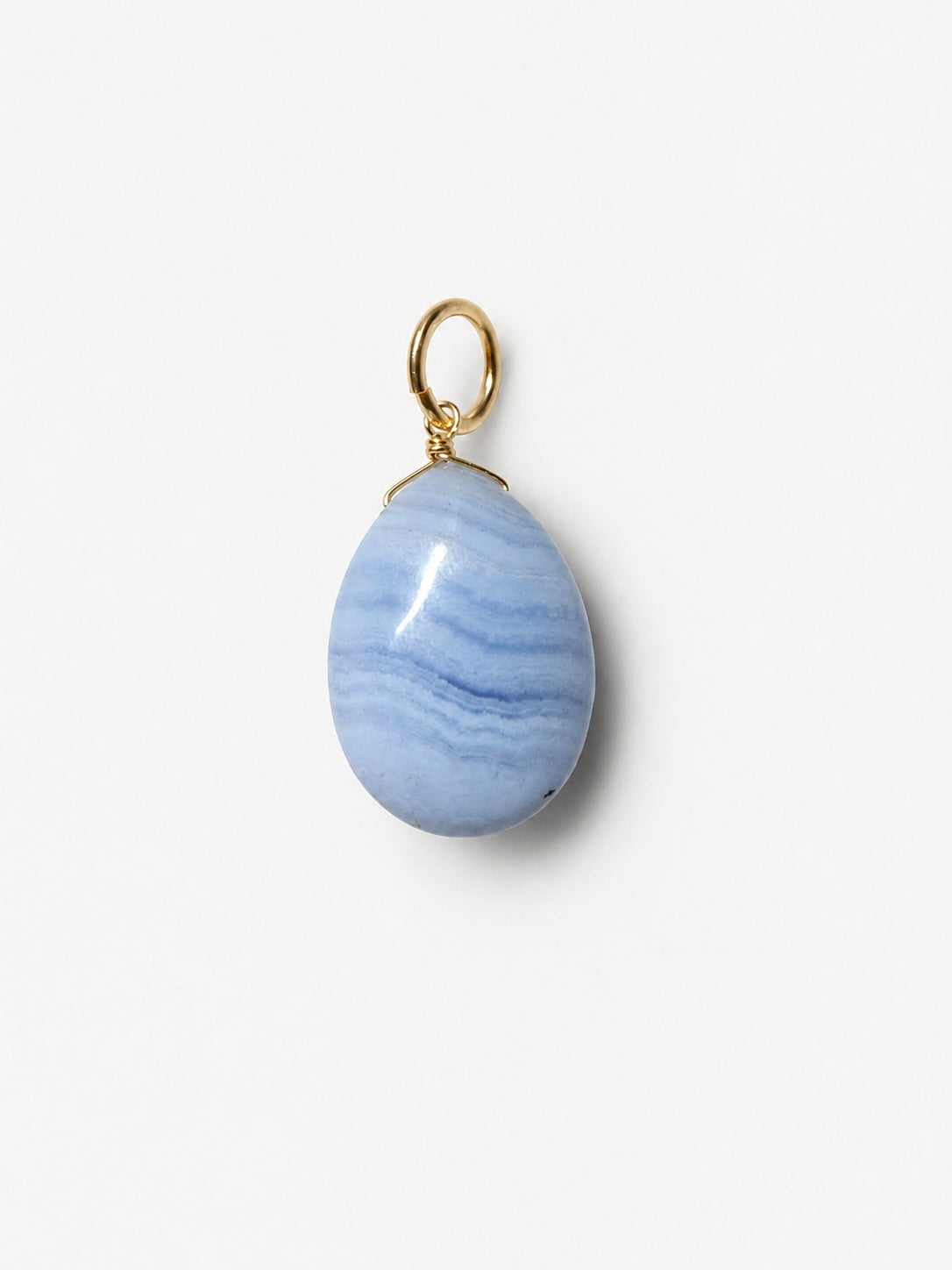 Blue Lace Tear Drop Charm