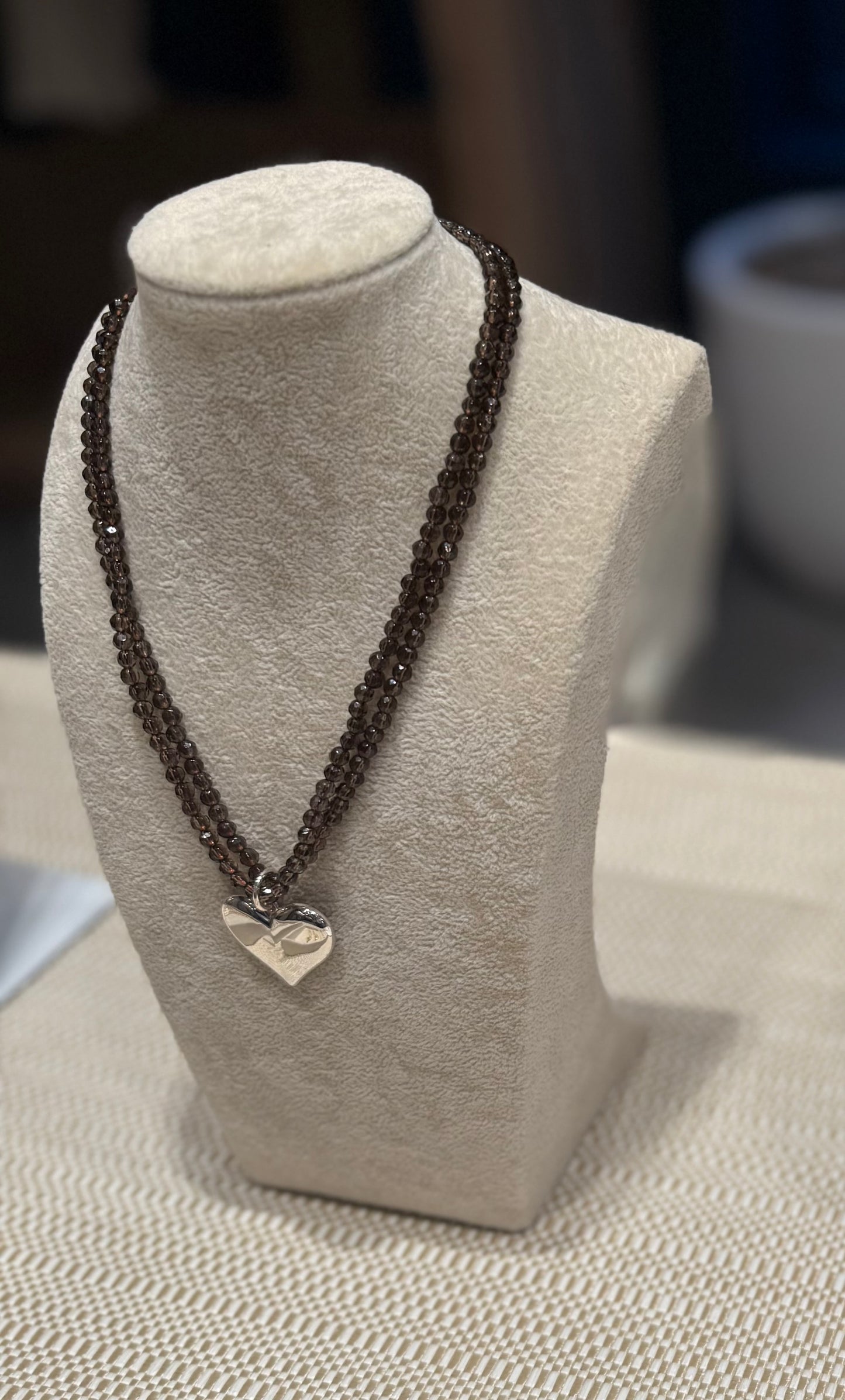 Smoky Quartz Double Strand Necklace