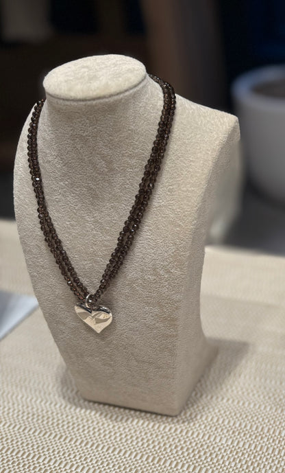 Smoky Quartz Double Strand Necklace