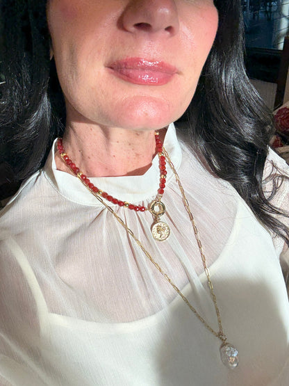 Carnelian Bead Necklace