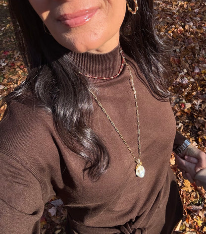 Garnet Necklace with Gold