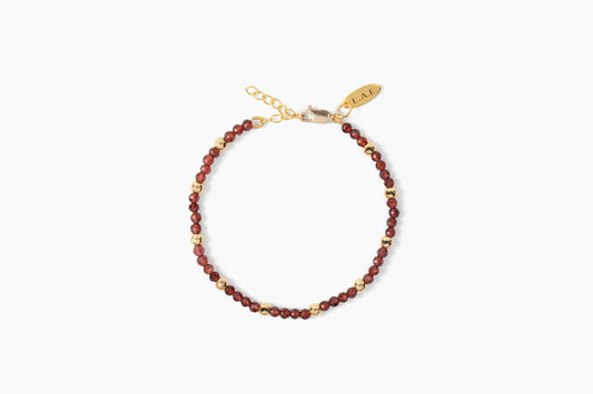 Garnet Bracelet with Gold